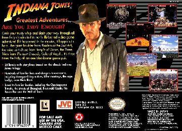 Indiana Jones' Greatest Adventures (USA) box cover back